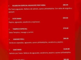 Sushi Uanlla menu