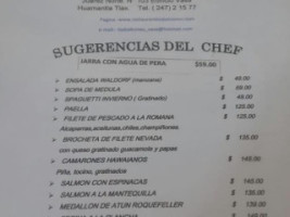 Los Balcones menu