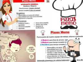 Pizzas Memo menu