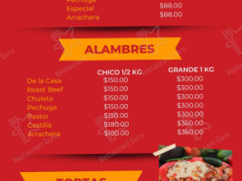 Tacos Mi Hermano menu