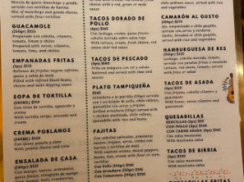 Poblanos Cucina Mexicana menu