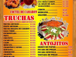 El Acuario menu