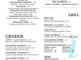 Ictio Fish House menu