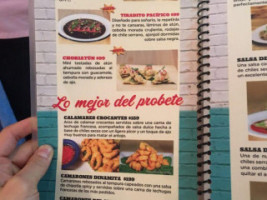 Los Aguachiles menu