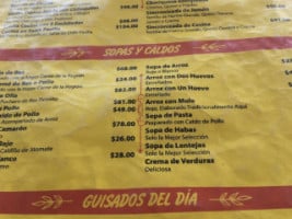 Lindavista menu