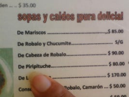 El Pescador menu