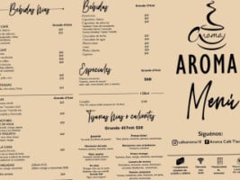 Aroma Cafe Tlacolula menu