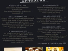 Corazá menu