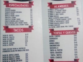 Tacos Salsa menu