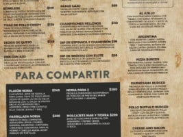 La Noria menu