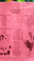 La Granja menu