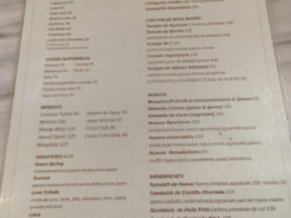 Rossina Cafe Tulum Pueblo menu