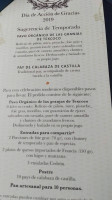 Cedrón menu