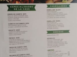 Principal De Saltillo menu