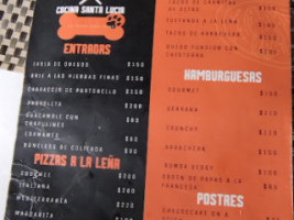 Cocina Santa Lucía menu