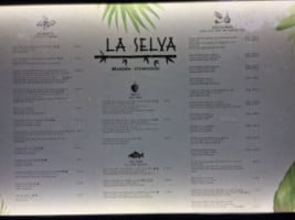 La Selva menu