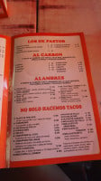 Sr Taco Grill menu