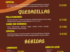 El Artesanal Food menu