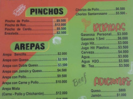 Asados Berna menu