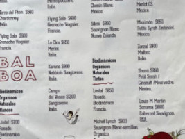 Pizzeria Balboa menu