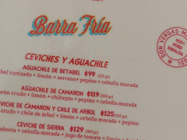 Mariscos Don Vergas menu