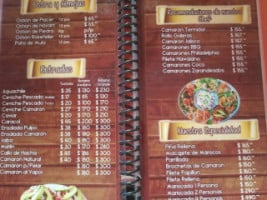 Mariscos Galeras menu