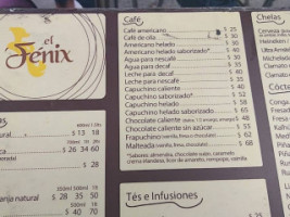 El Fenix menu