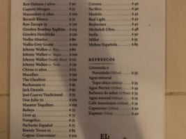 El Andaluz menu