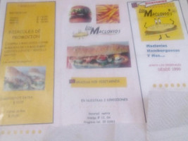 Maclovios menu