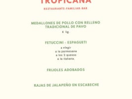 Tropicana Familiar menu