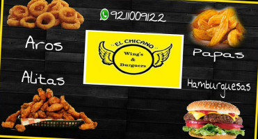 “el Chicano” Wings Burguers food