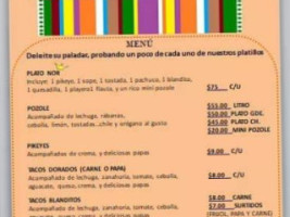 Cenaduria Doña Nor menu