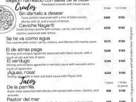 El Mar Del Chef Escobedo menu