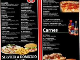 Bongos Pizzas menu