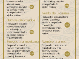 Las Tías menu