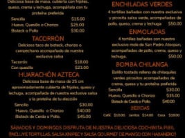 Las Delicias De San Juan menu