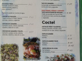 Mariscos Azpeitia menu