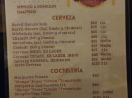 Taquería Gruñon menu