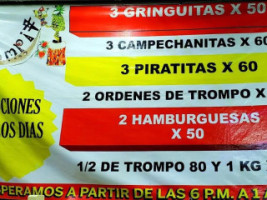 TaquerÍa El Trompito menu