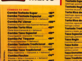 Tosta Rica Valle menu