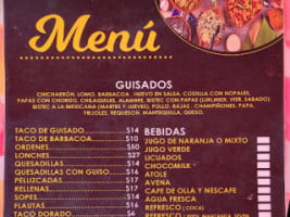 Guisados La Güera menu