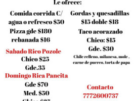 Tu Comida En Fa menu