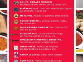 Jardin Secret Texcoco menu