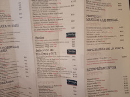 Asador La Vaca Argentina menu