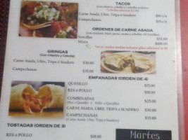 Taquería Y Antojitos Sebas menu