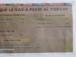 Birria Mi Yorch menu