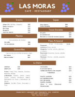 Las Moras Café menu