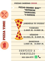 Pizzas Caseras Cross menu