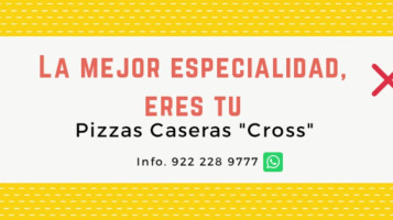 Pizzas Caseras Cross menu