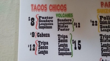 Taqueria Y Parrilla Cheque menu